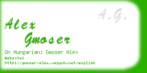 alex gmoser business card